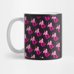 Pink Mermaid Pattern Design, Artwork, Vector, Graphic Mug